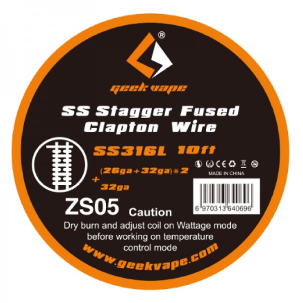 GeekVape Draht SS316L Stagger Fused Clapton